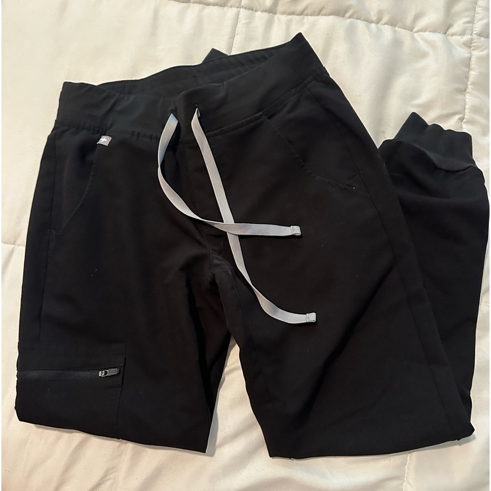Figs Skinny Black Joggers